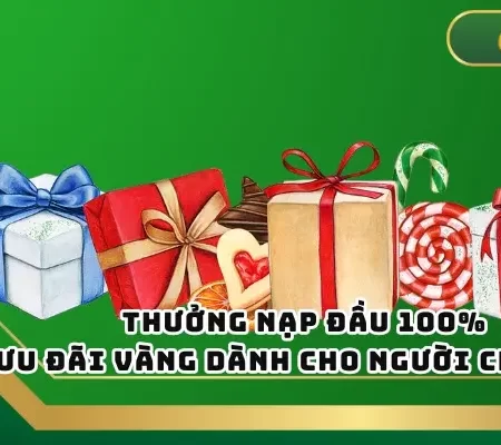Thưởng Nạp Đầu 100% – Ưu Đãi Vàng Dành Cho Người Chơi Mới